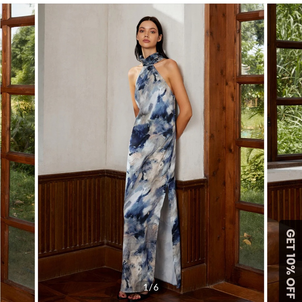 Blue Tie Dye Dress